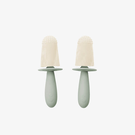 ezpz Happy Pops in Sage Green | Silicone Popsicle Molds for Toddlers