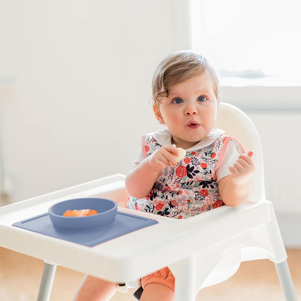 Mini Bowl in Indigo Blue by ezpz / The Original All-In-One Silicone Plates & Placemats that Stick to the Table