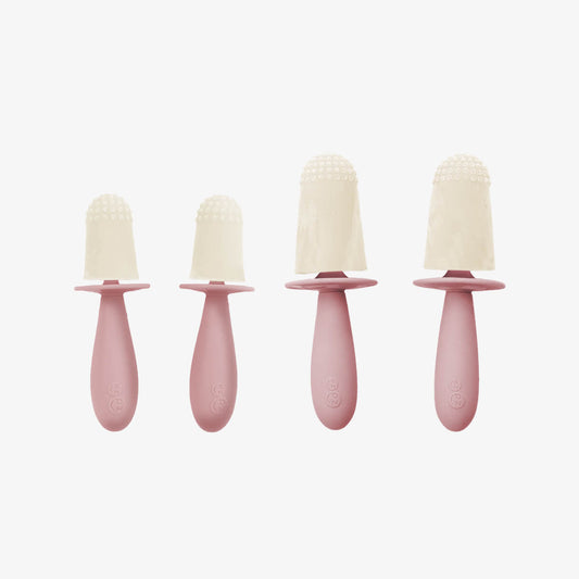 ezpz Tiny Pops and Happy Pops in Blush Pink / Silicone Popsicle Bundle