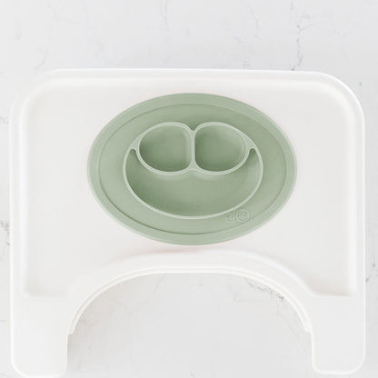 The Mini Mat + Bapron Bundle by ezpz / Sage + Camping Bears / Unique Baby Shower Gift Idea 