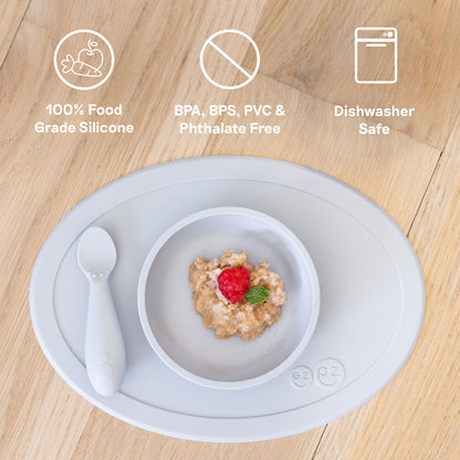 ezpz First Foods Set is made of 100% silicone, is BPA free, and dishwasher safe