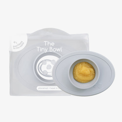 The Tiny Bowl in Pewter Gray by ezpz / Silicone Bowl for Babies that Fits on High Chairs 