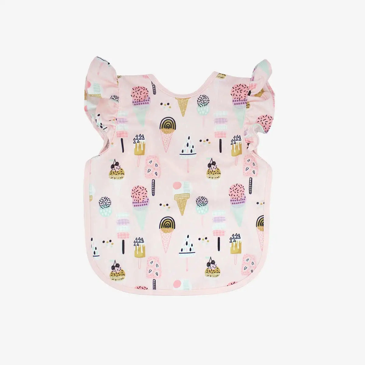 BapronBaby® Bapron in Ice Cream Flutter / Bib + Apron That Safely Ties Around the Body