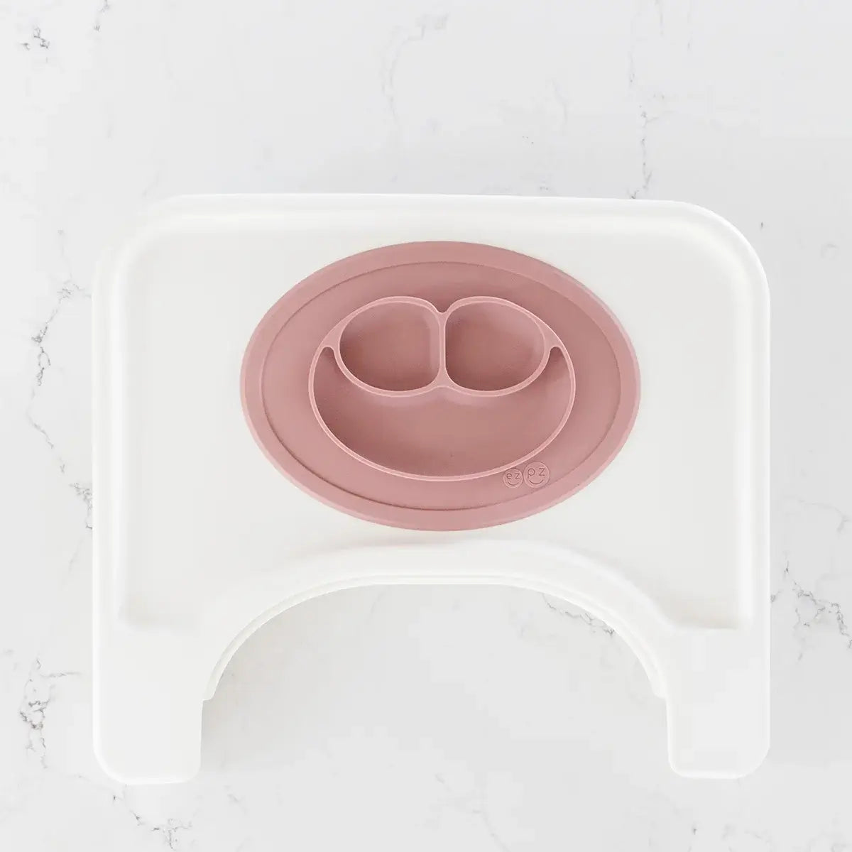 The Mini Mat + Bapron Bundle by ezpz / Blush + Ice Cream Flutter / Unique Baby Shower Gift Idea