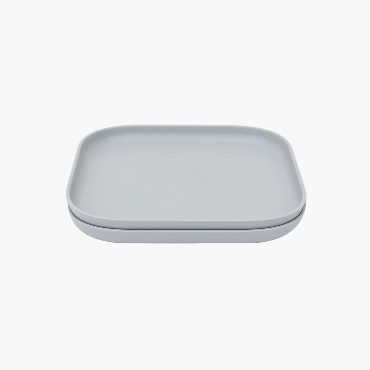 Mealtime Plate in Pewter / ezpz Basics Line / Stylish, Durable Plates for Big Kids