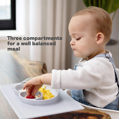 ezpz Happy Mat has three compartments for a well balanced meal