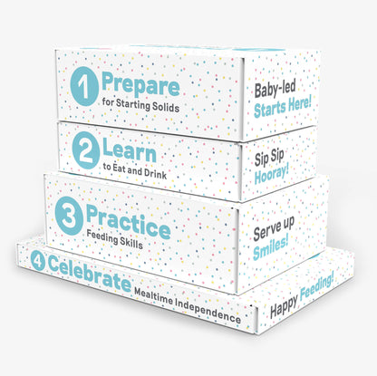 Kits 1-4 Best Value Kids Newborn to Toddler Age Feeding Bundle from ezpz 