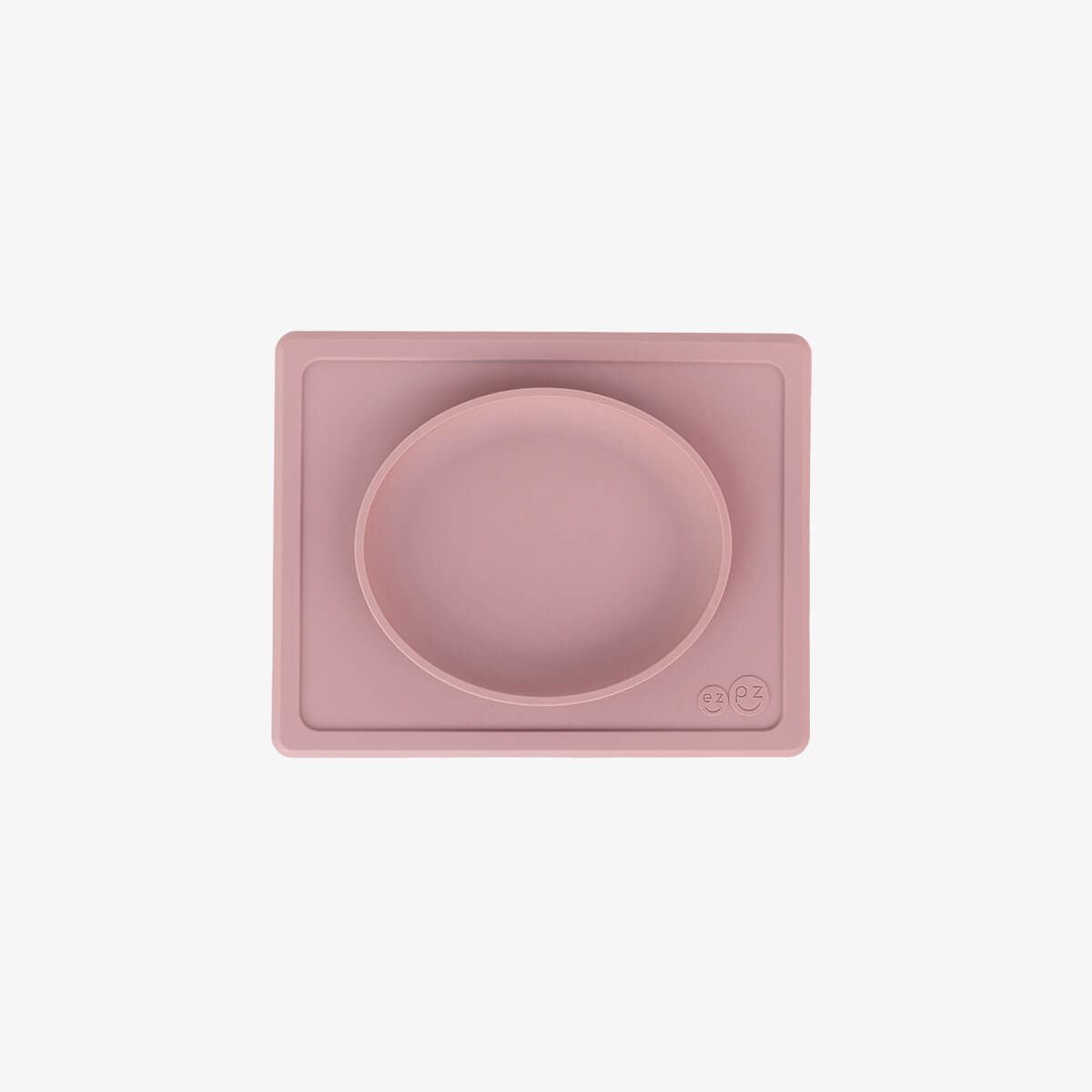 ezpz tiny plate in blush pink / silicone plate for babies that suctions to the highchair