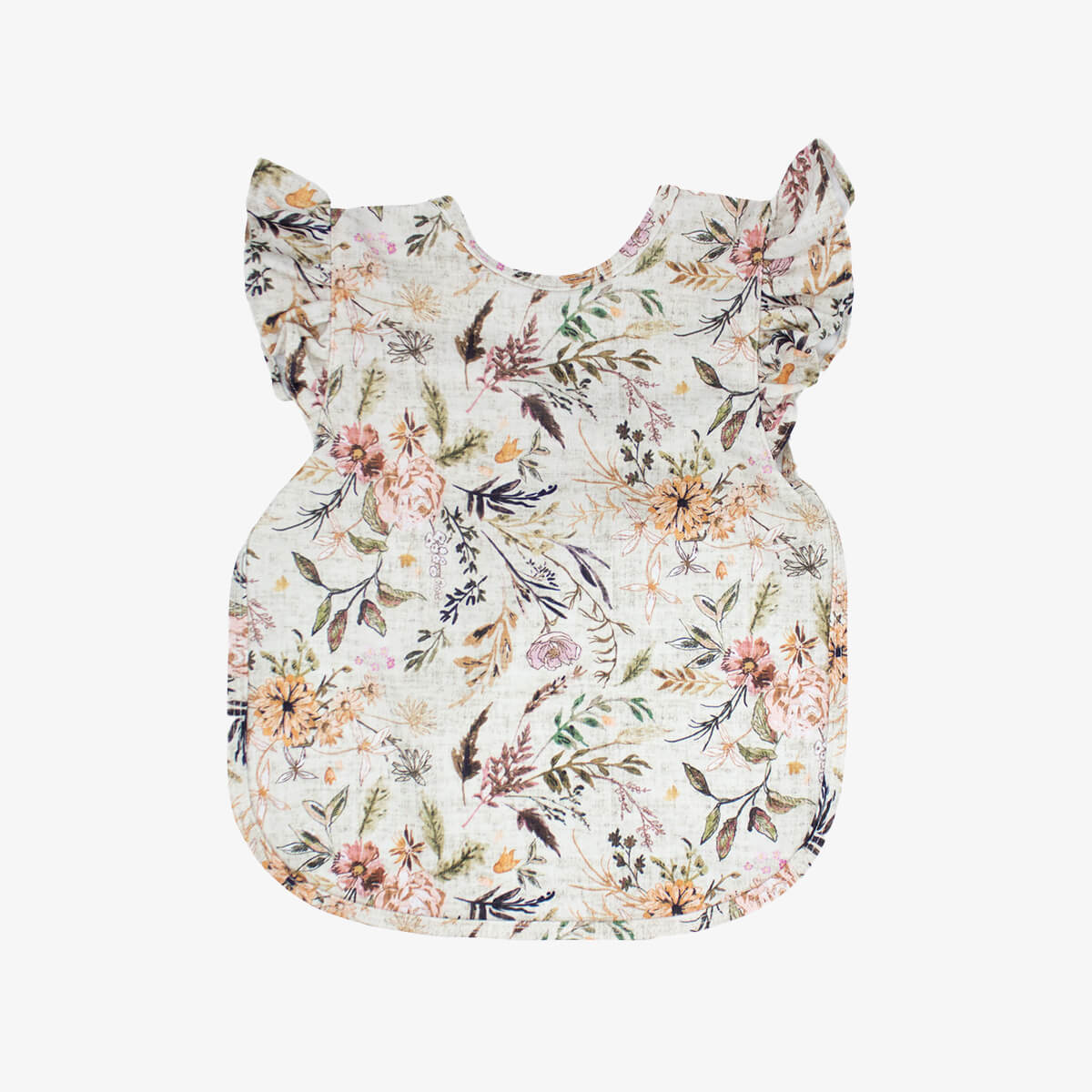 BapronBaby® Bapron in Delilah Floral with Flutter Sleeves / Bib + Apron That Safely Ties Around the Body