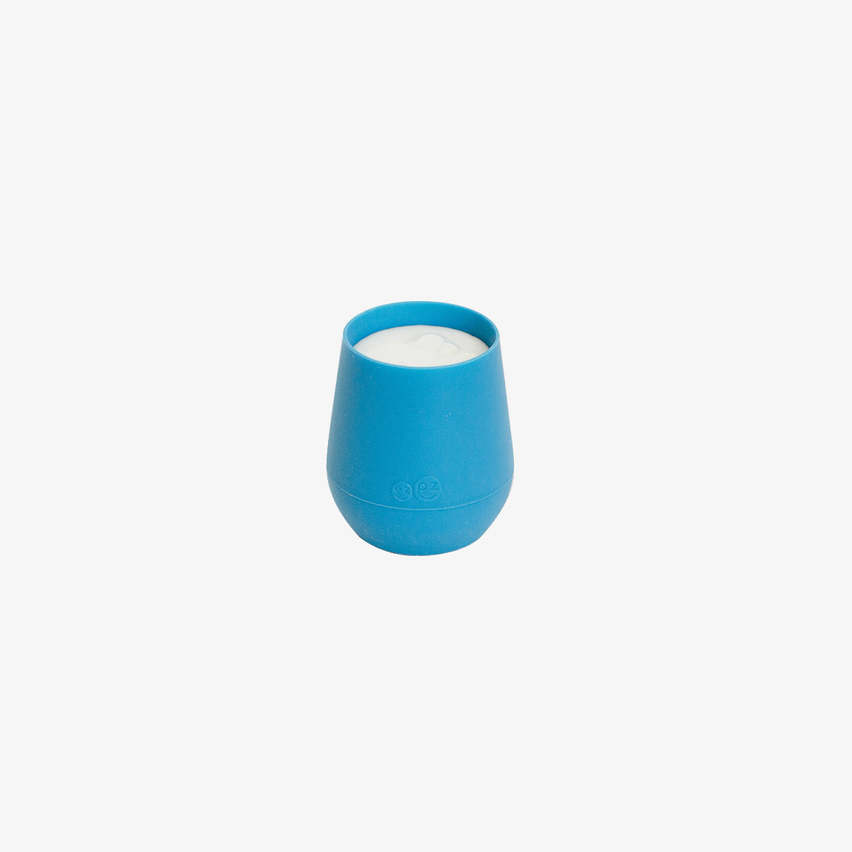 The Tiny Cup in Blue by ezpz / Open-Top, Silicone Drinking Cup for Babies
