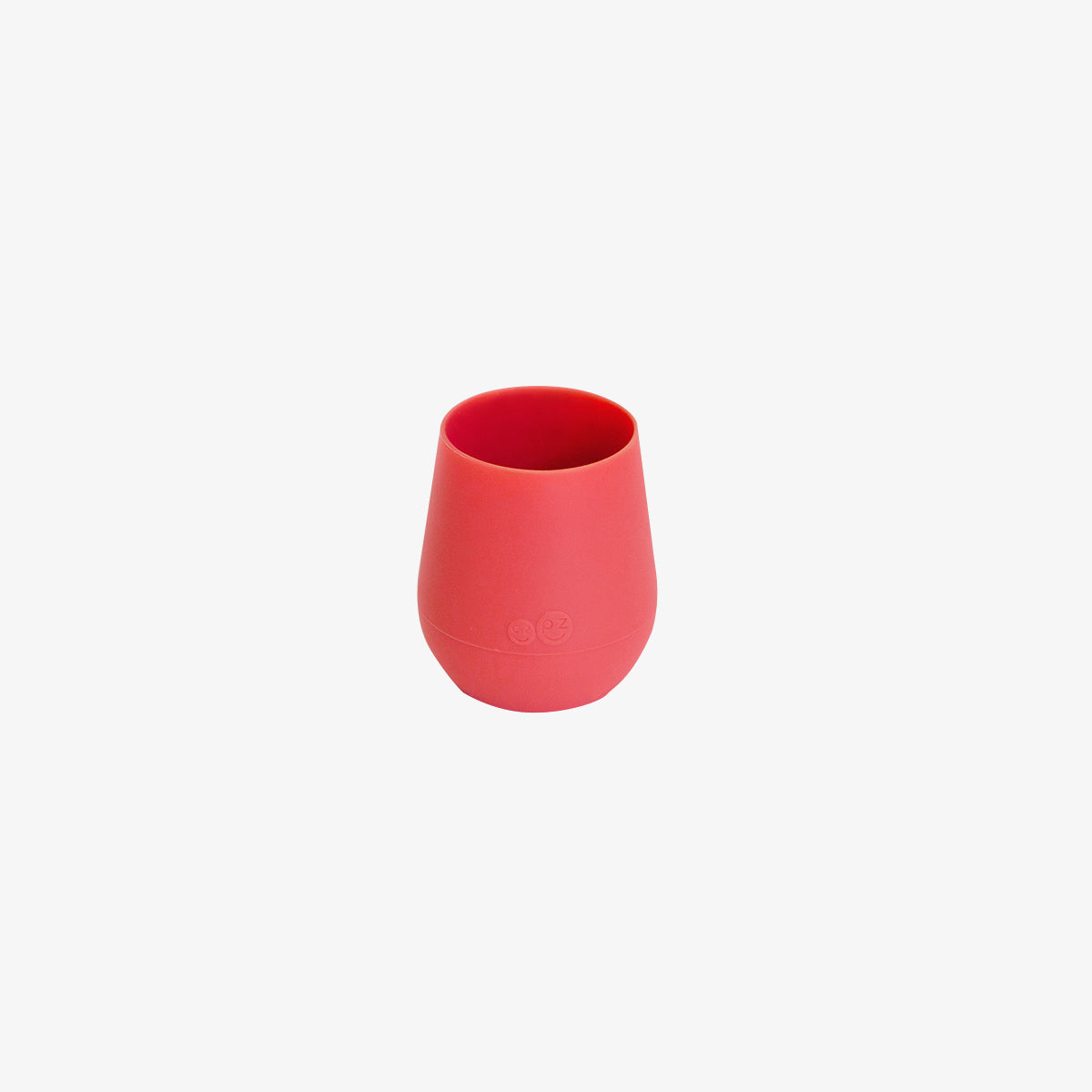 The Tiny Cup in Coral by ezpz / Open-Top, Silicone Drinking Cup for Babies
