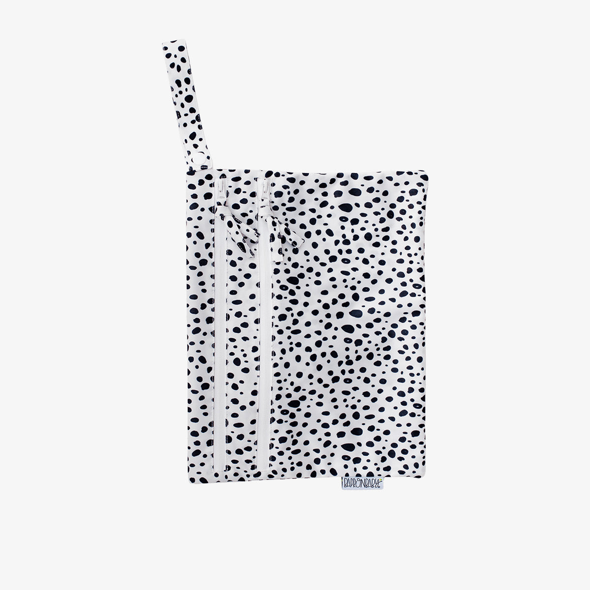BapronBaby® Wet Bag in Organic Dots / Large Waterproof Zippered Pouch for Travel