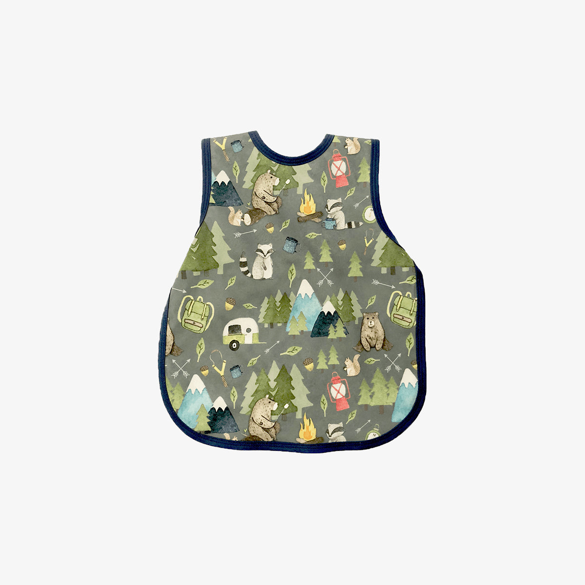 The Mini Mat + Bapron Bundle by ezpz / Sage + Camping Bears / Unique Baby Shower Gift Idea