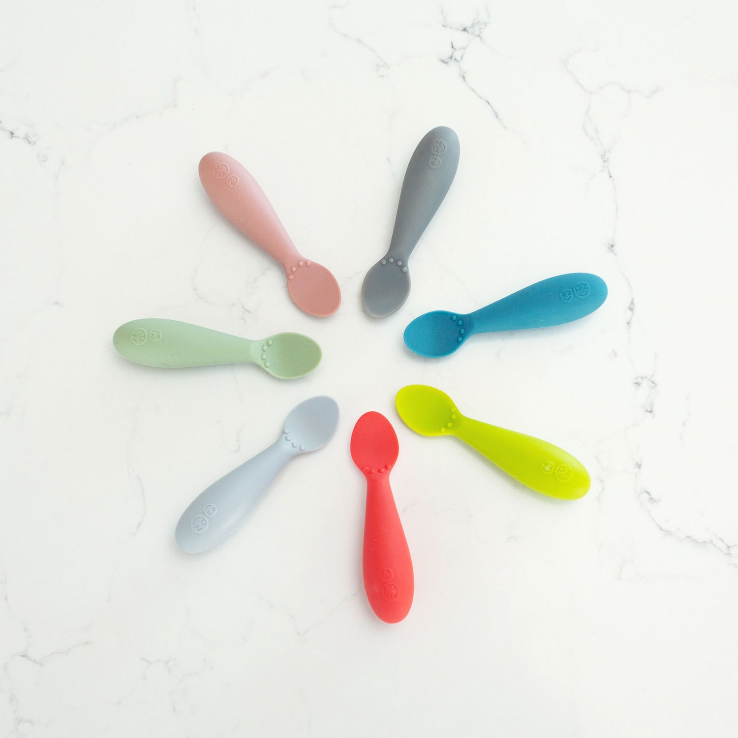 Tiny Spoon by EZPZ - 2-Pack - Silicone Spoons for Self-Feeding