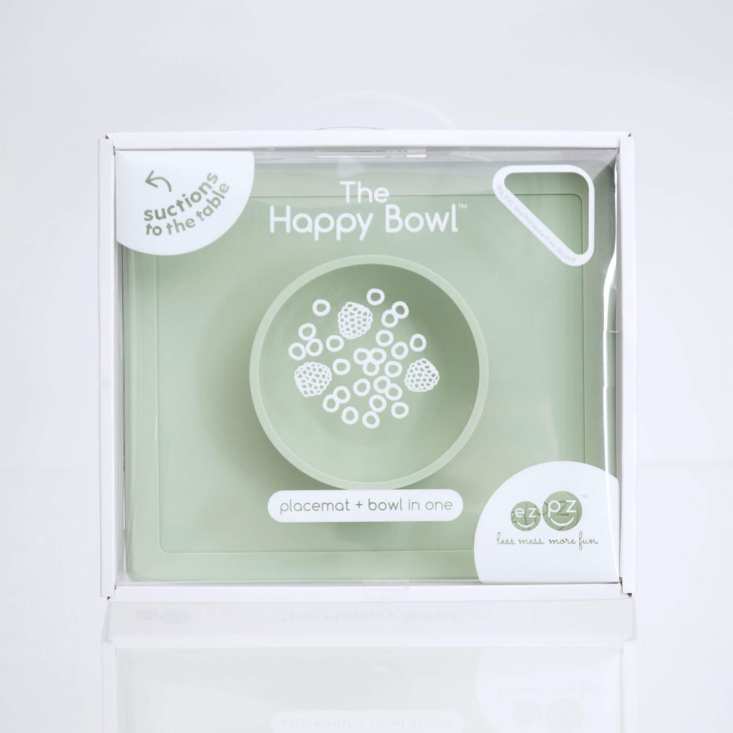 Happy Bowl in Sage by ezpz / The Original All-In-One Silicone Plates & Placemats that Stick to the Table
