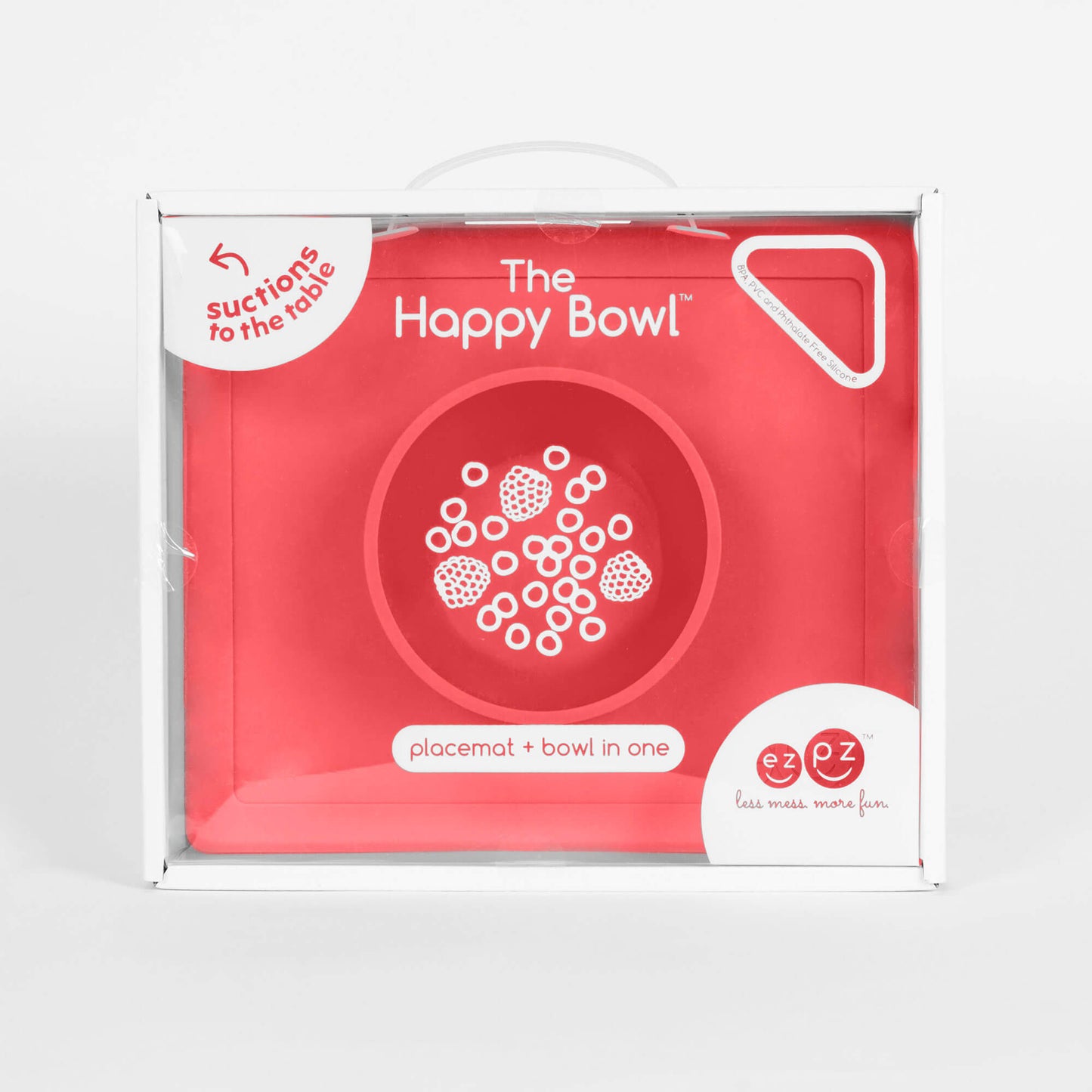 Happy Bowl in Coral by ezpz / The Original All-In-One Silicone Plates & Placemats that Stick to the Table