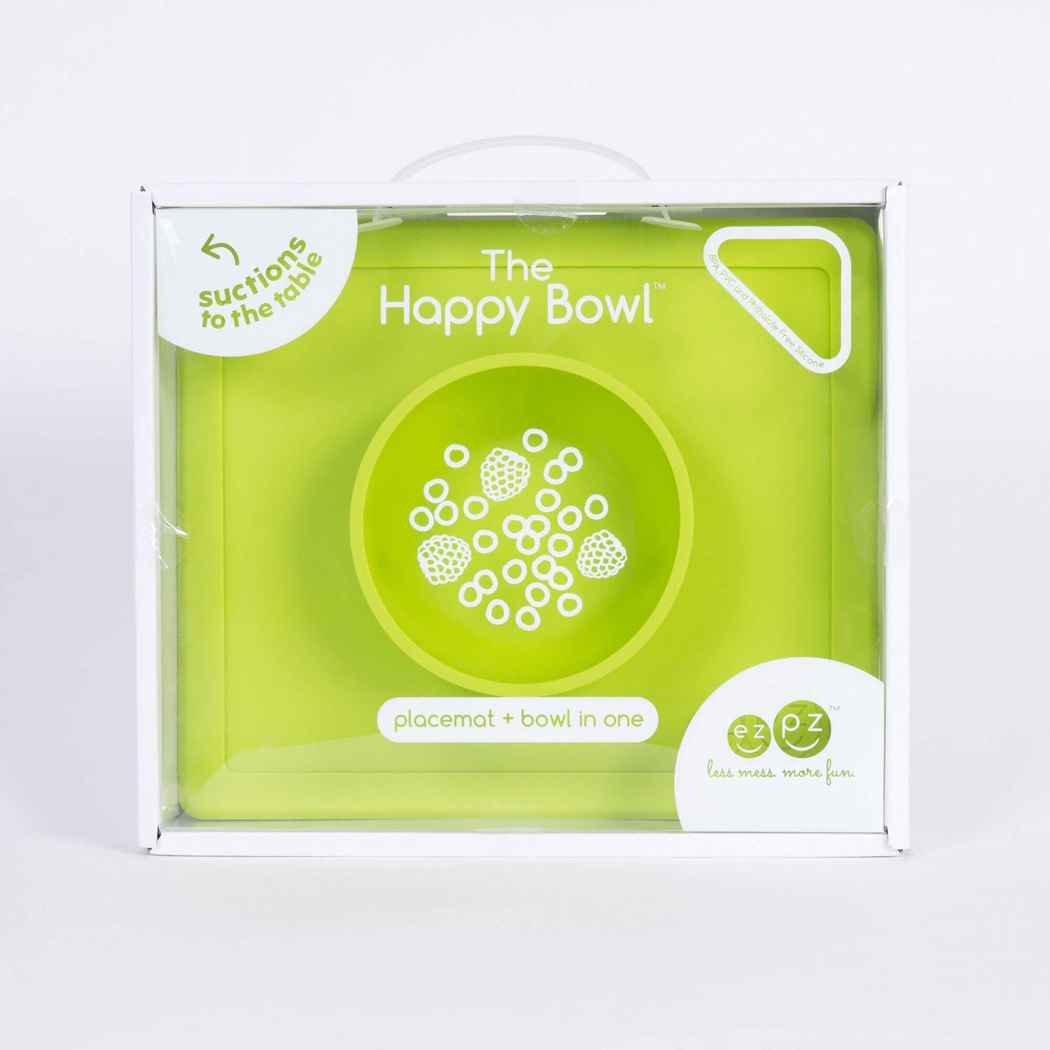 Happy Bowl in Lime by ezpz / The Original All-In-One Silicone Plates & Placemats that Stick to the Table