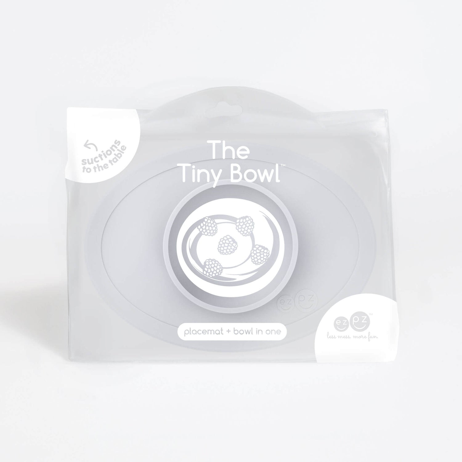 The Tiny Bowl in Pewter by ezpz / Silicone Bowl for Babies that Fits on High Chairs