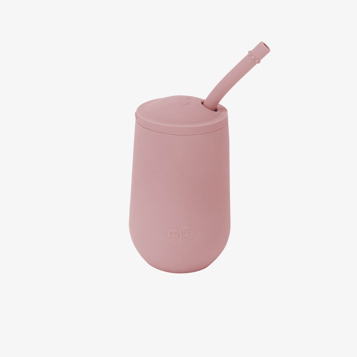 Happy Cup and Straw in Blush / Silicone Cup with Lid and Straw for Toddlers by ezpz