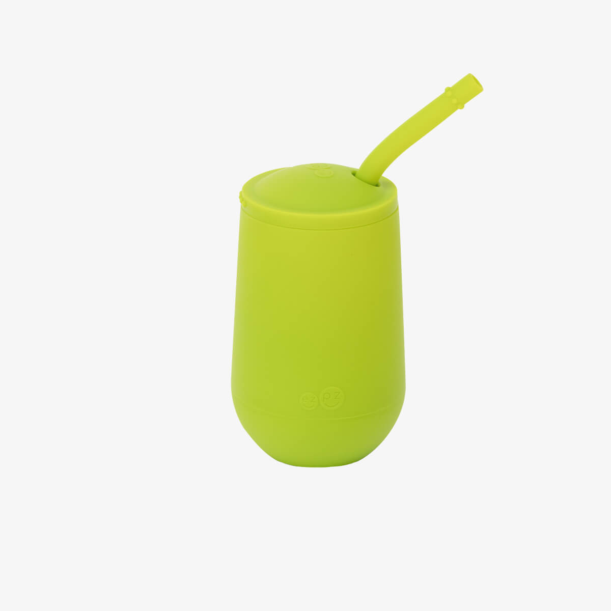 Happy Cup and Straw in Lime / Silicone Cup with Lid and Straw for Toddlers by ezpz