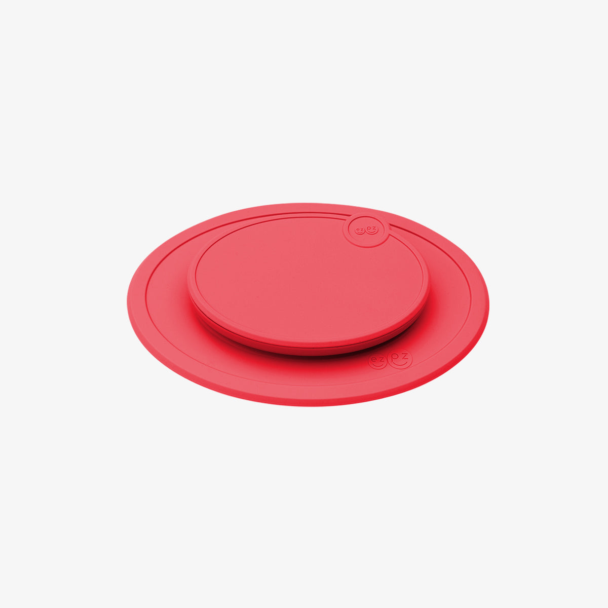 Mini Mat Lid in Coral / Storage Lids for the Mini Mat by ezpz / Silicone Lid for Toddler Plate