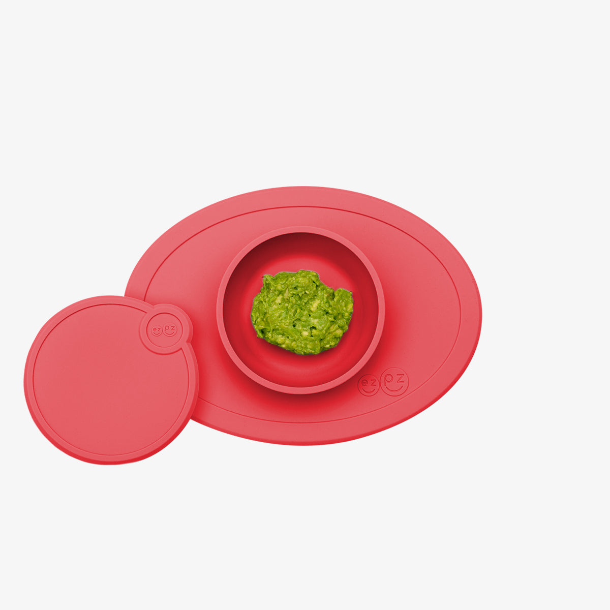 Tiny Bowl Lid in Coral / Storage Lids for the Tiny Bowl by ezpz / Silicone Lid for Baby Bowl
