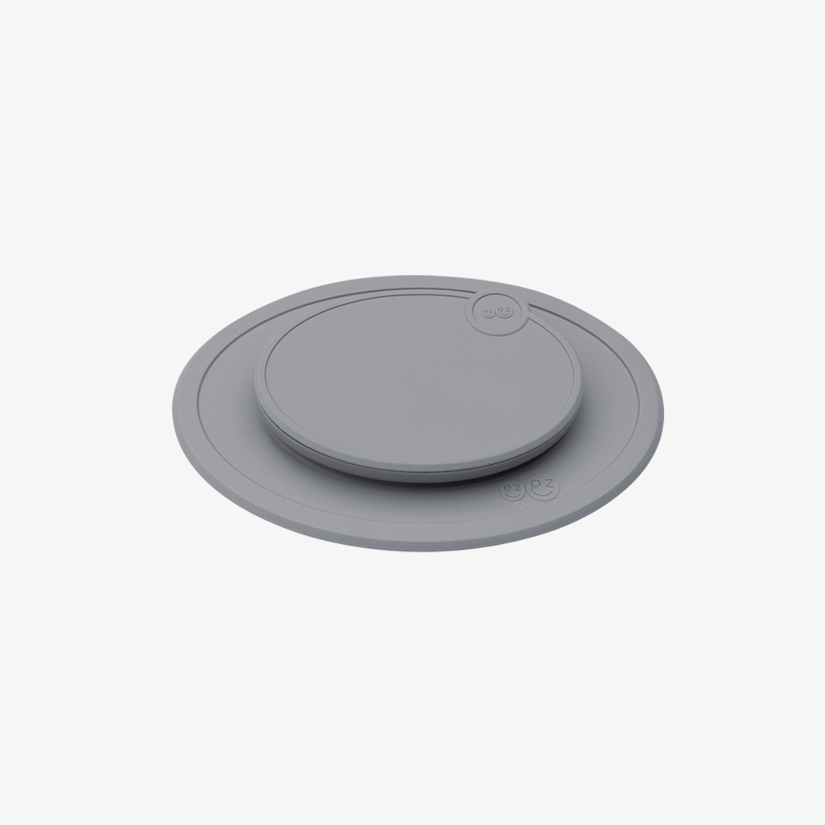 Mini Mat Lid in Gray / Storage Lids for the Mini Mat by ezpz / Silicone Lid for Toddler Plate