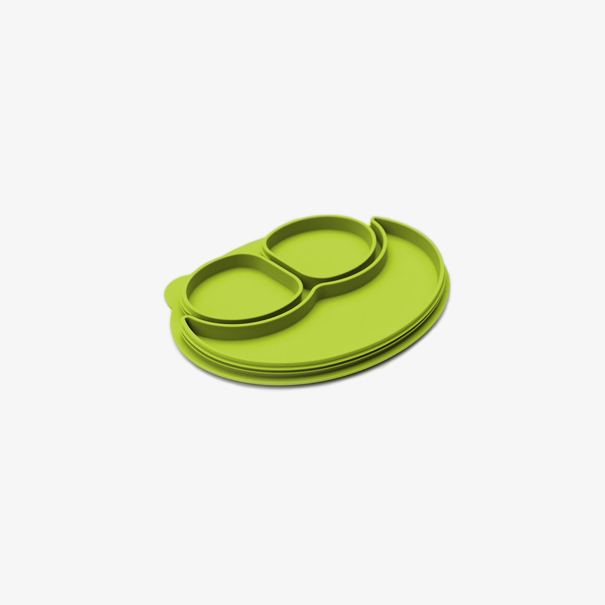 Mini Mat Lid in Lime / Storage Lids for the Mini Mat by ezpz / Silicone Lid for Toddler Plate