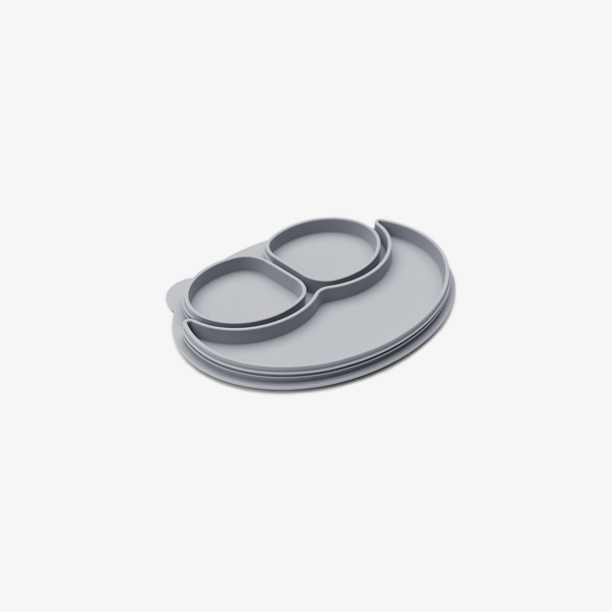 Mini Mat Lid in Pewter / Storage Lids for the Mini Mat by ezpz / Silicone Lid for Toddler Plate