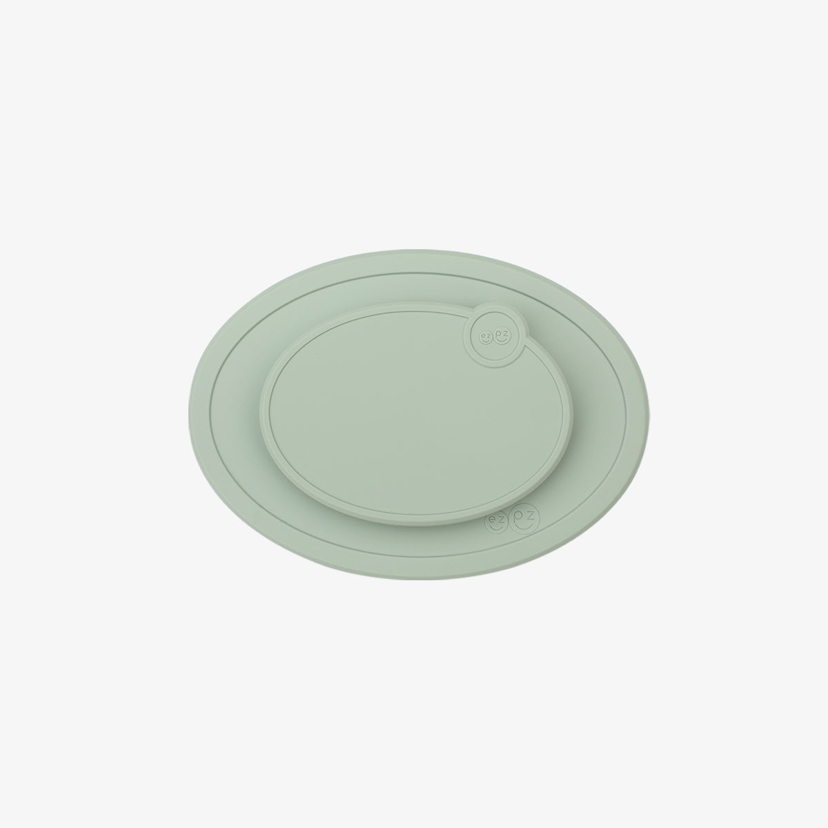 Mini Mat Lid in Sage / Storage Lids for the Mini Mat by ezpz / Silicone Lid for Toddler Plate