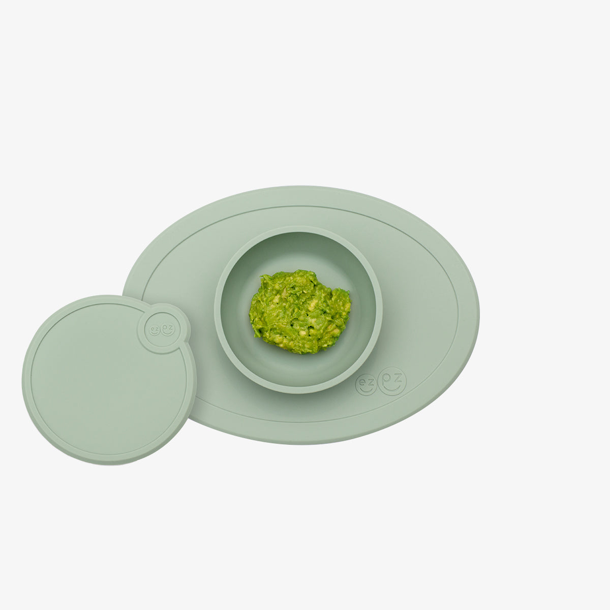 Tiny Bowl Lid in Sage / Storage Lids for the Tiny Bowl by ezpz / Silicone Lid for Baby Bowl