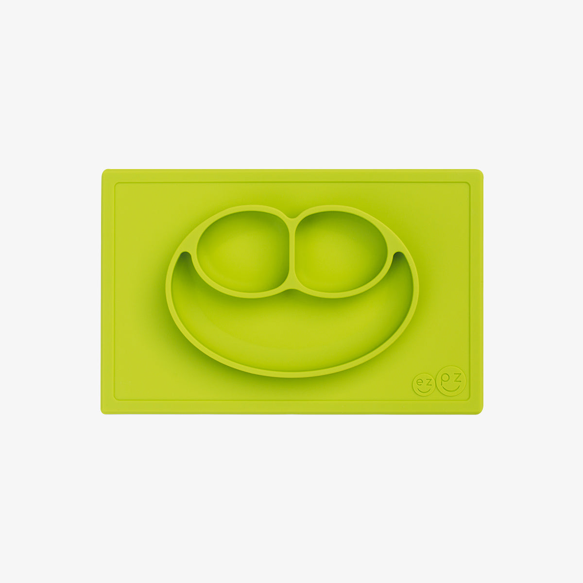 Happy Mat in Lime by ezpz / The Original All-In-One Silicone Plates & Placemats that Stick to the Table