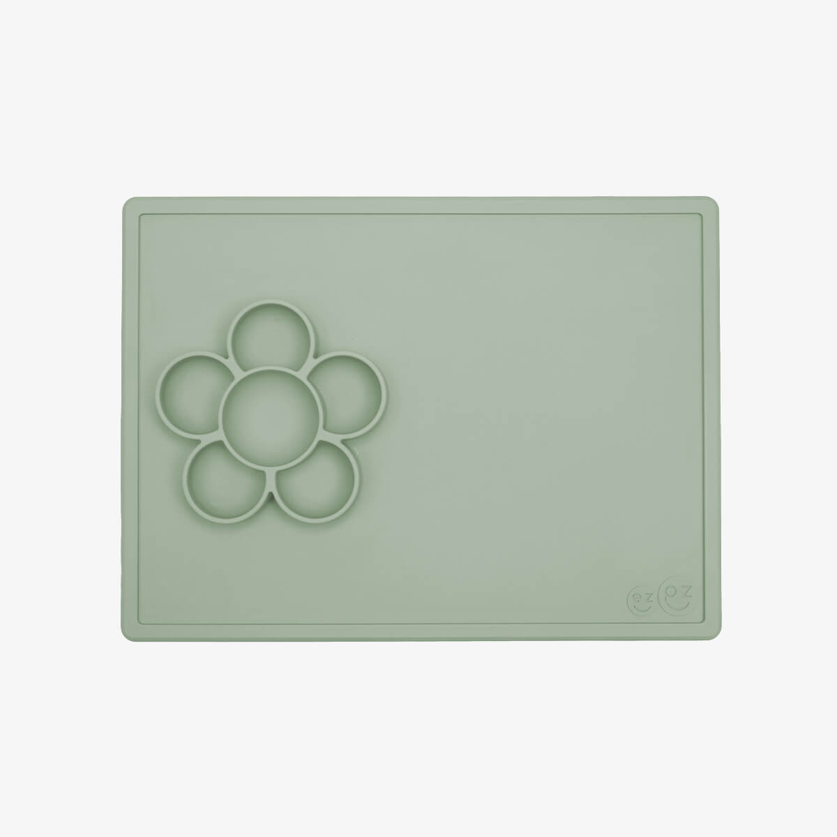 The Play Mat in Sage by ezpz / Large Silicone Craft Plate that Suctions to the Table