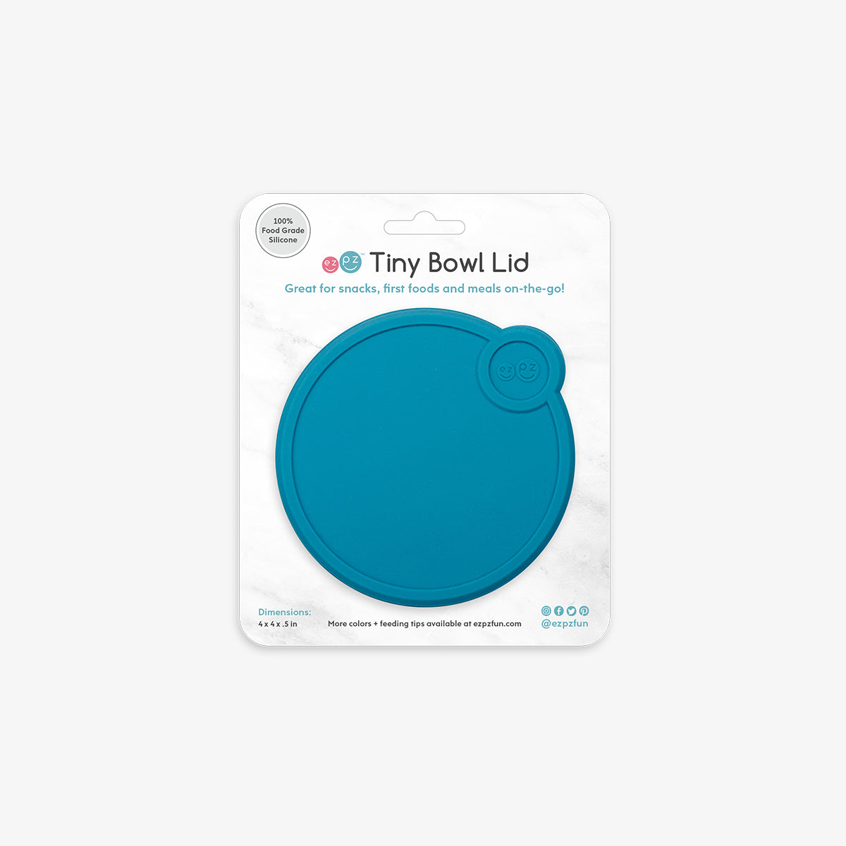 Tiny Bowl Lid in Blue / Storage Lids for the Tiny Bowl by ezpz / Silicone Lid for Baby Bowl