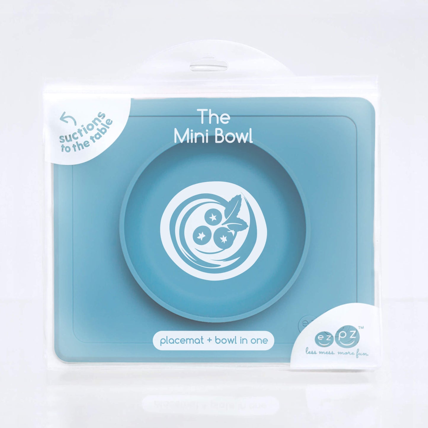 Mini Bowl in Blue by ezpz / The Original All-In-One Silicone Plates & Placemats that Stick to the Table