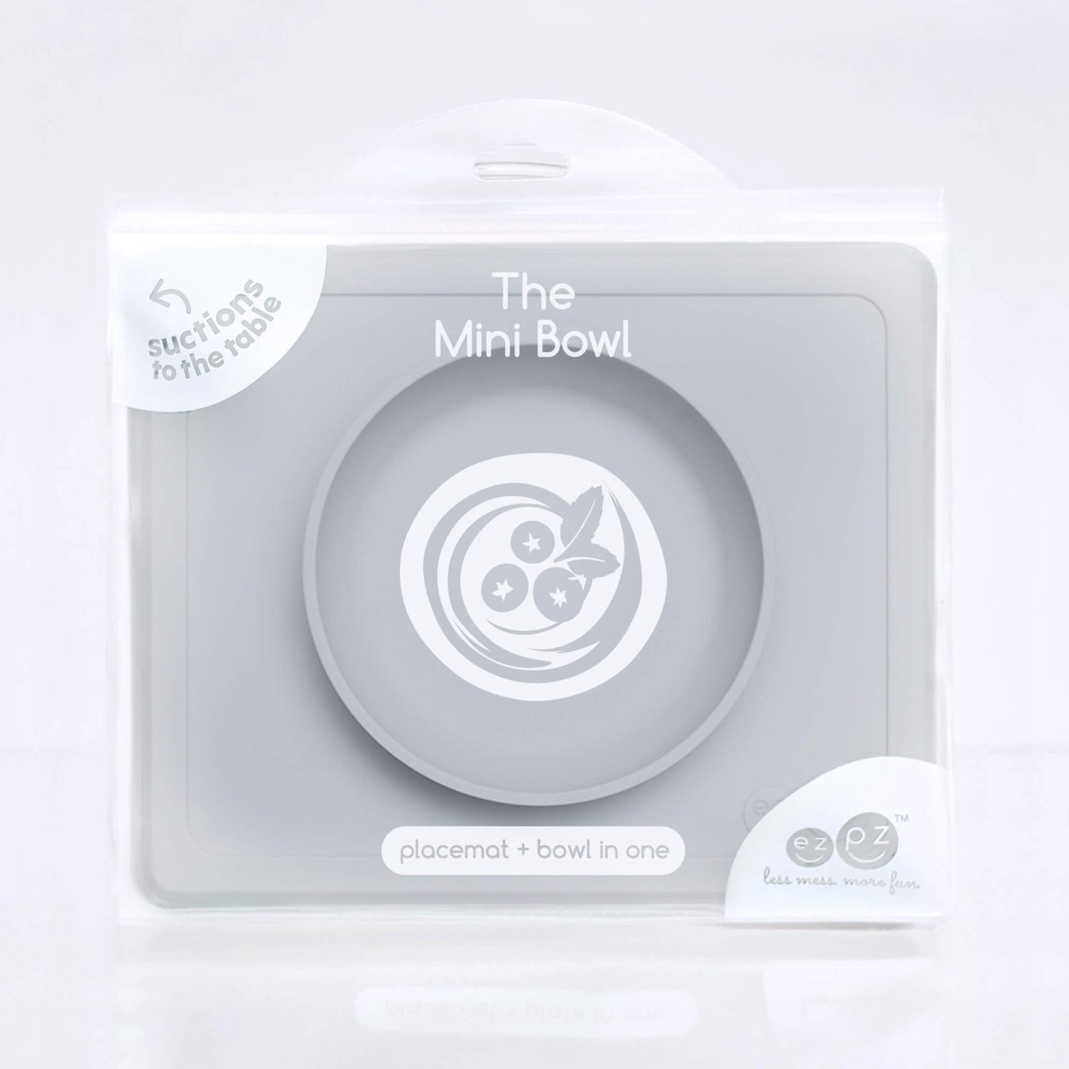 Mini Bowl in Pewter by ezpz / The Original All-In-One Silicone Plates & Placemats that Stick to the Table