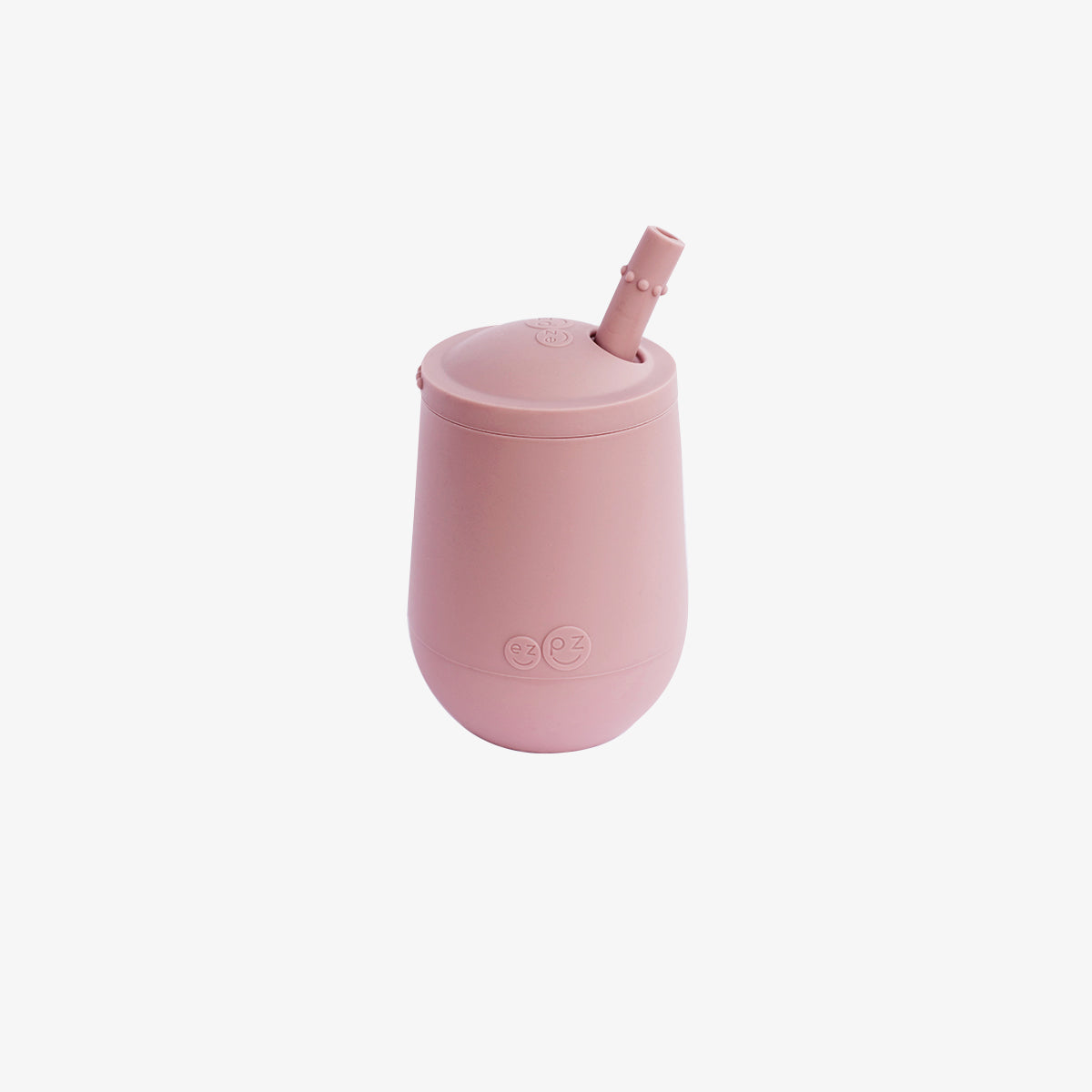 The Mini Cup + Straw in Blush by ezpz / Silicone Drinking Cup and Straw Training System for Toddlers
